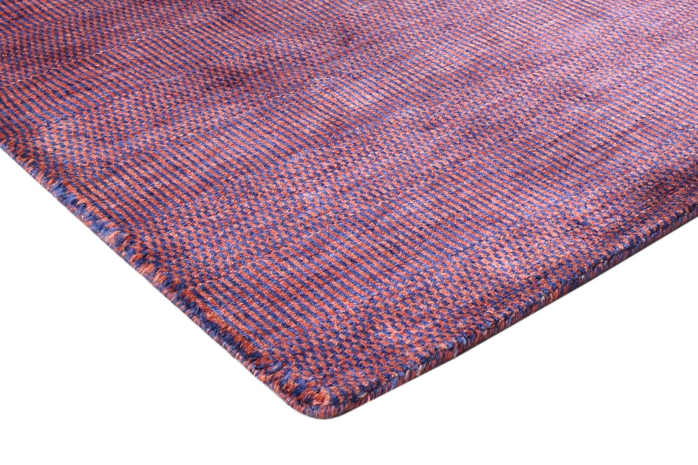 Handloom Purple Wool / Silk Rug 5' X 8' Modern Bohemian Solid Room Size Carpet 7864998232213