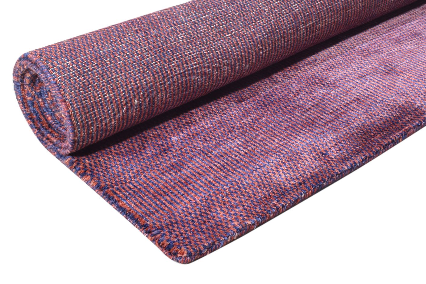 Handloom Purple Wool / Silk Rug 5' X 8' Modern Bohemian Solid Room Size Carpet 7864998232213