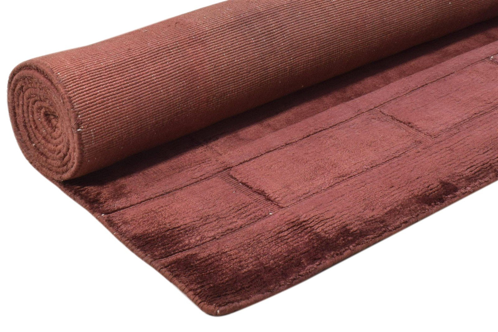 Handloom Red Silk Rug 5' X 8' Modern French Floral Room Size Carpet 7860697497749