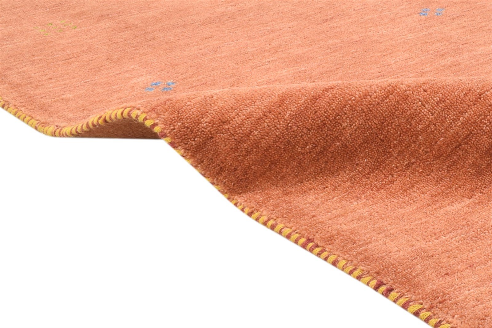 Handloom Rust Wool Rug 4' X 6' Persian Gabbeh Tribal Room Size Carpet 7864887935125