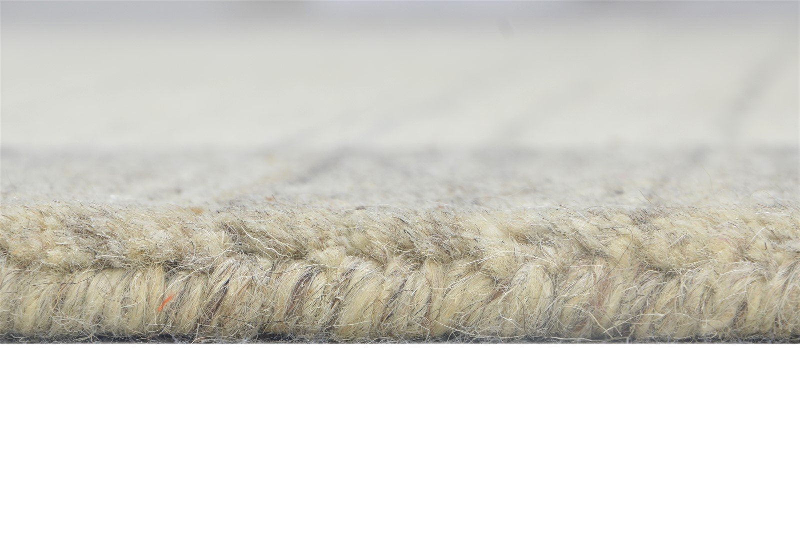 Handloom Sand Wool Rug 4' X 6' Modern Scandinavian Bordered Room Size Carpet 7864884363413