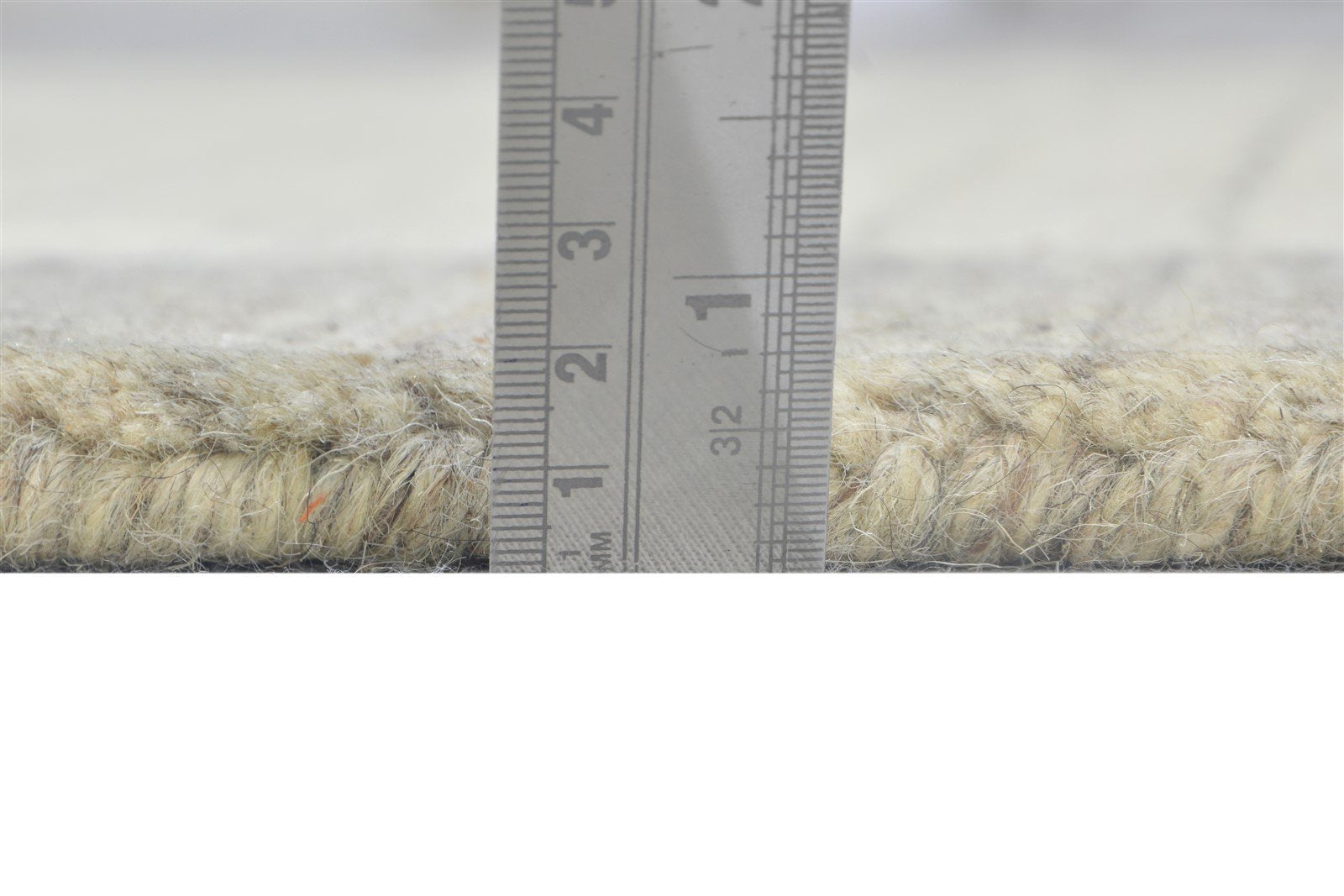 Handloom Sand Wool Rug 4' X 6' Modern Scandinavian Bordered Room Size Carpet 7864884363413