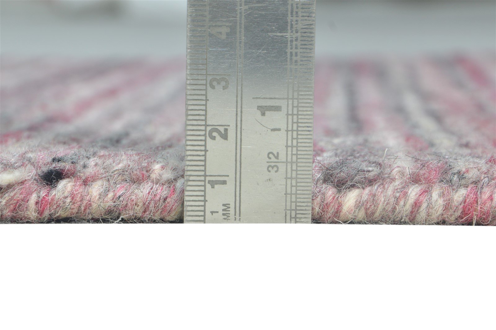 Handloom Wine Wool Rug 2' X 3' Modern Scandinavian Striped Small Carpet 7865137201301