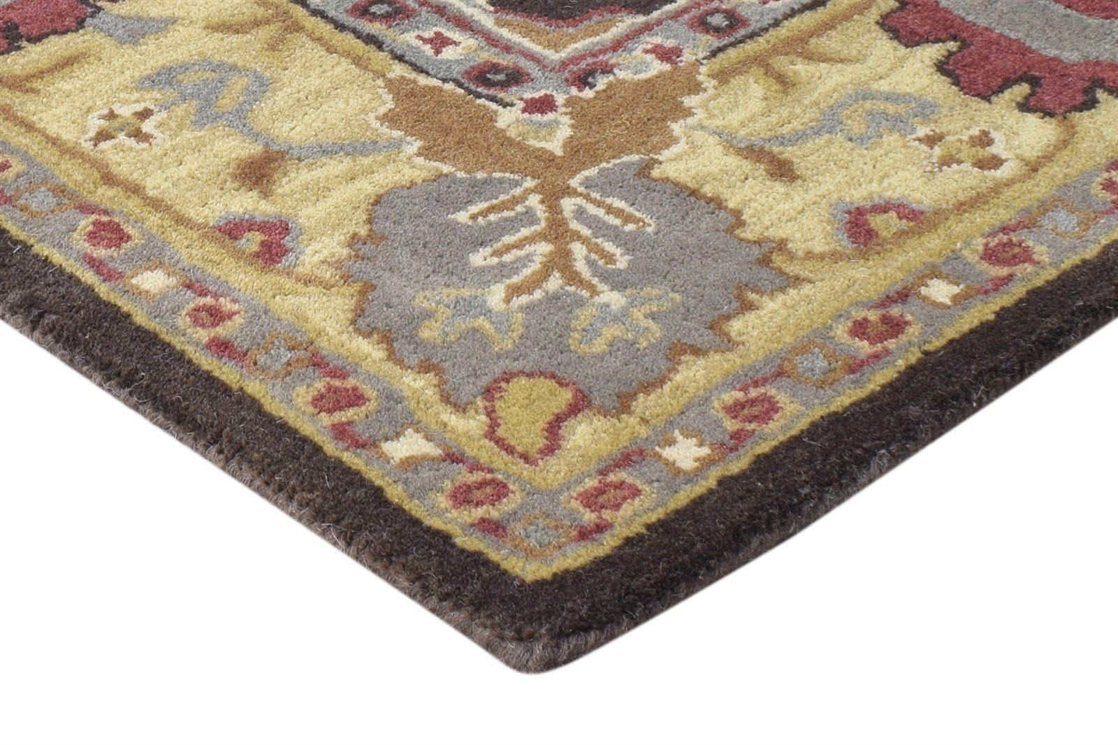 Handmade Oushak Rug Brown Wool Rug Persian Oriental Brandon 8742960758933