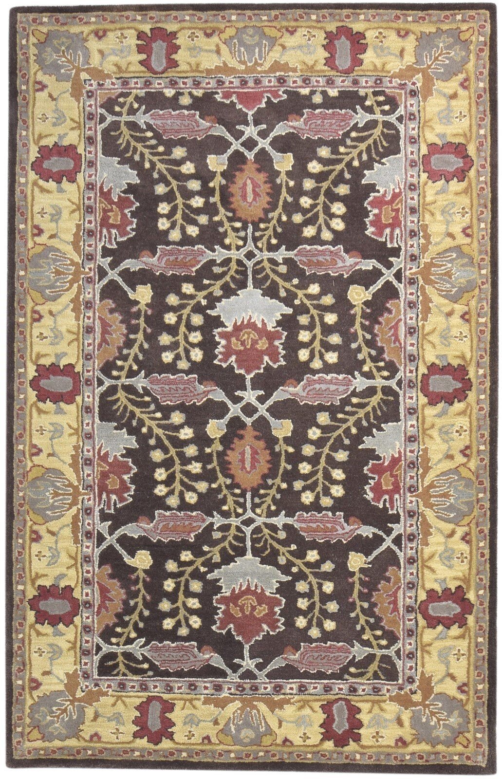 Handmade Oushak Rug Brown Wool Rug Persian Oriental Brandon 8742960758933