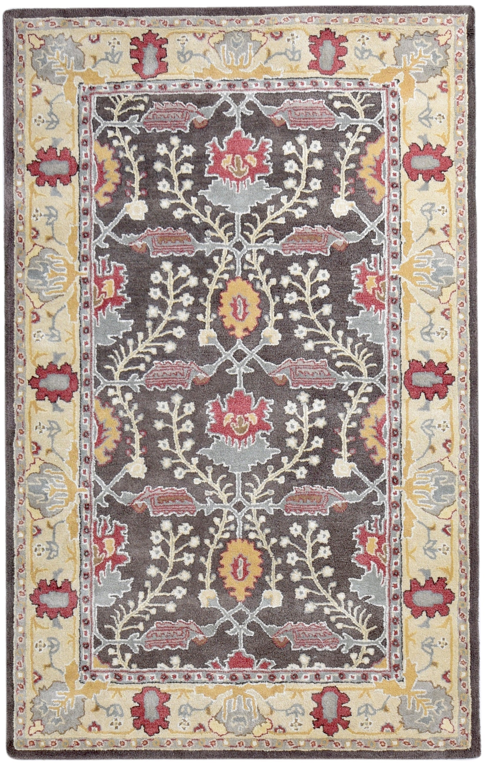 Handmade Oushak Rug Brown Wool Rug Persian Oriental Brandon 8742960758933