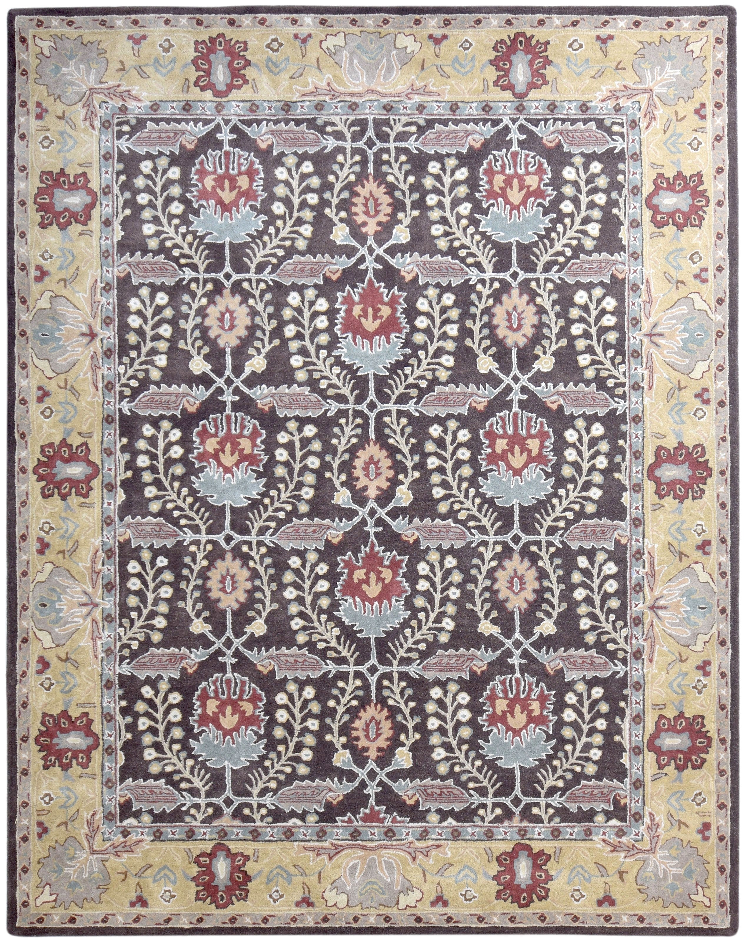 Handmade Oushak Rug Brown Wool Rug Persian Oriental Brandon 8742960758933