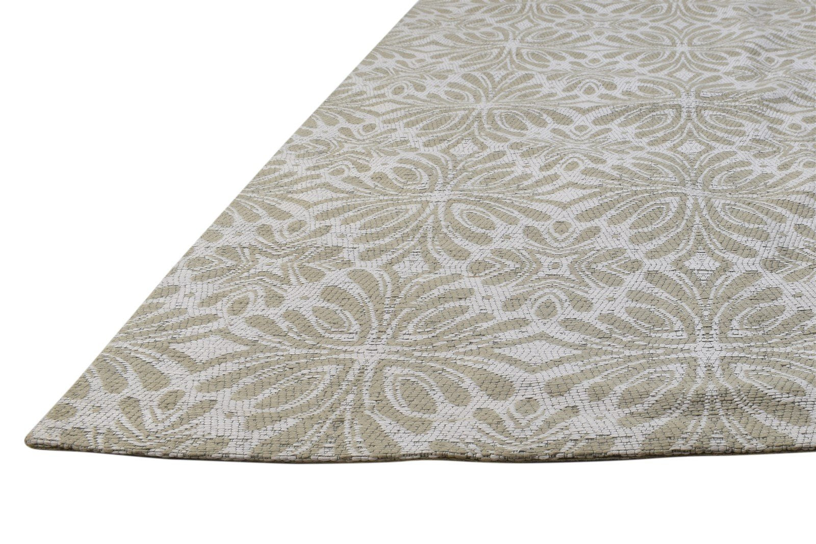 Helga Jacquard Loom Brown Jacquard Rug 5' X 8' Modern French Floral 7864464998549