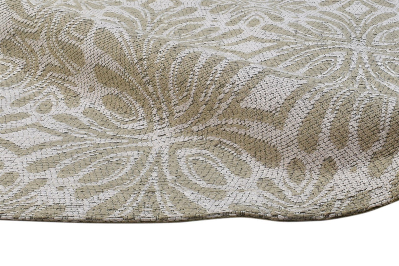 Helga Jacquard Loom Brown Jacquard Rug 5' X 8' Modern French Floral 7864464998549