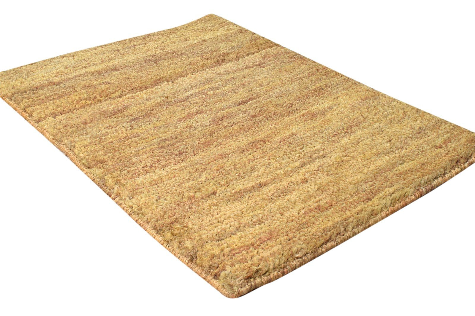 Hemp Brown Rug 2' X 3' Modern Hand Knotted Scandinavian Solid Small Carpet 7865141788821