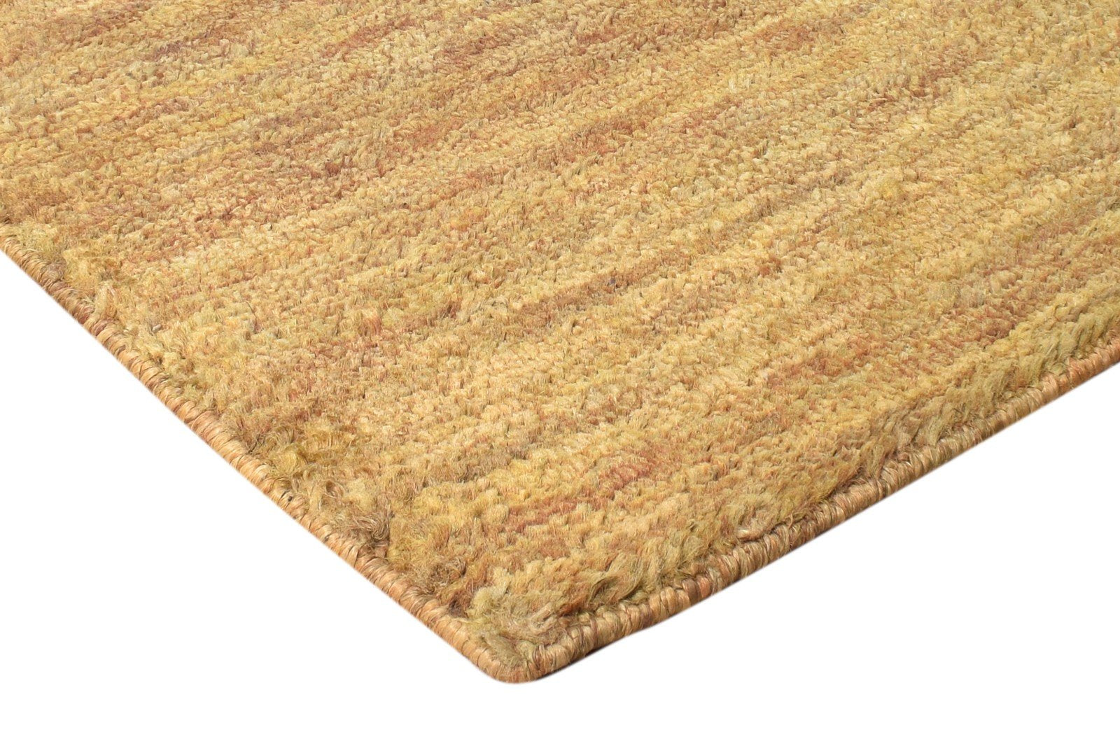 Hemp Brown Rug 2' X 3' Modern Hand Knotted Scandinavian Solid Small Carpet 7865141788821