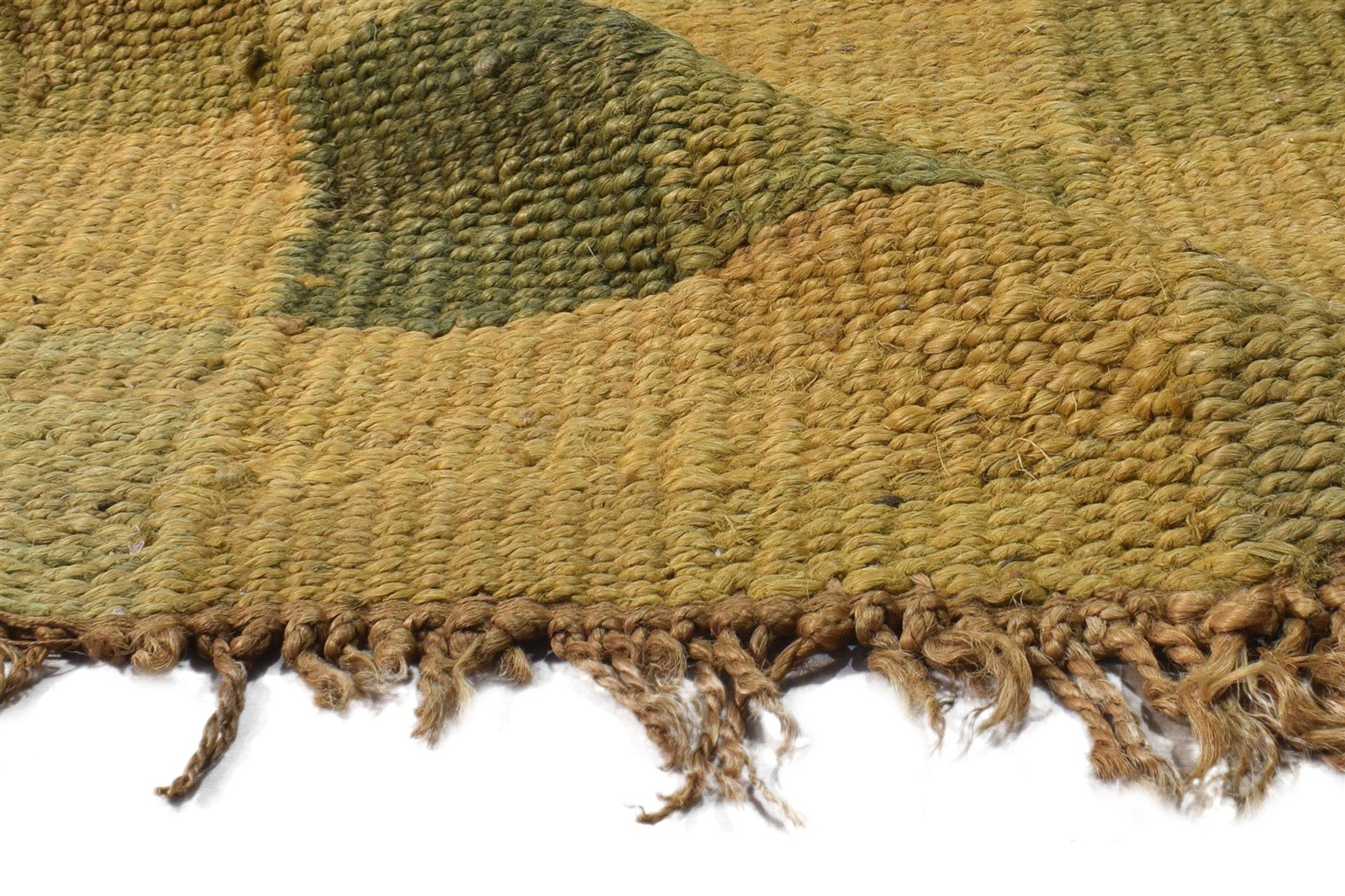 Hemp Green Rug 2' X 3' Modern Flatweave Scandinavian Geometric Small Carpet 7865141428373