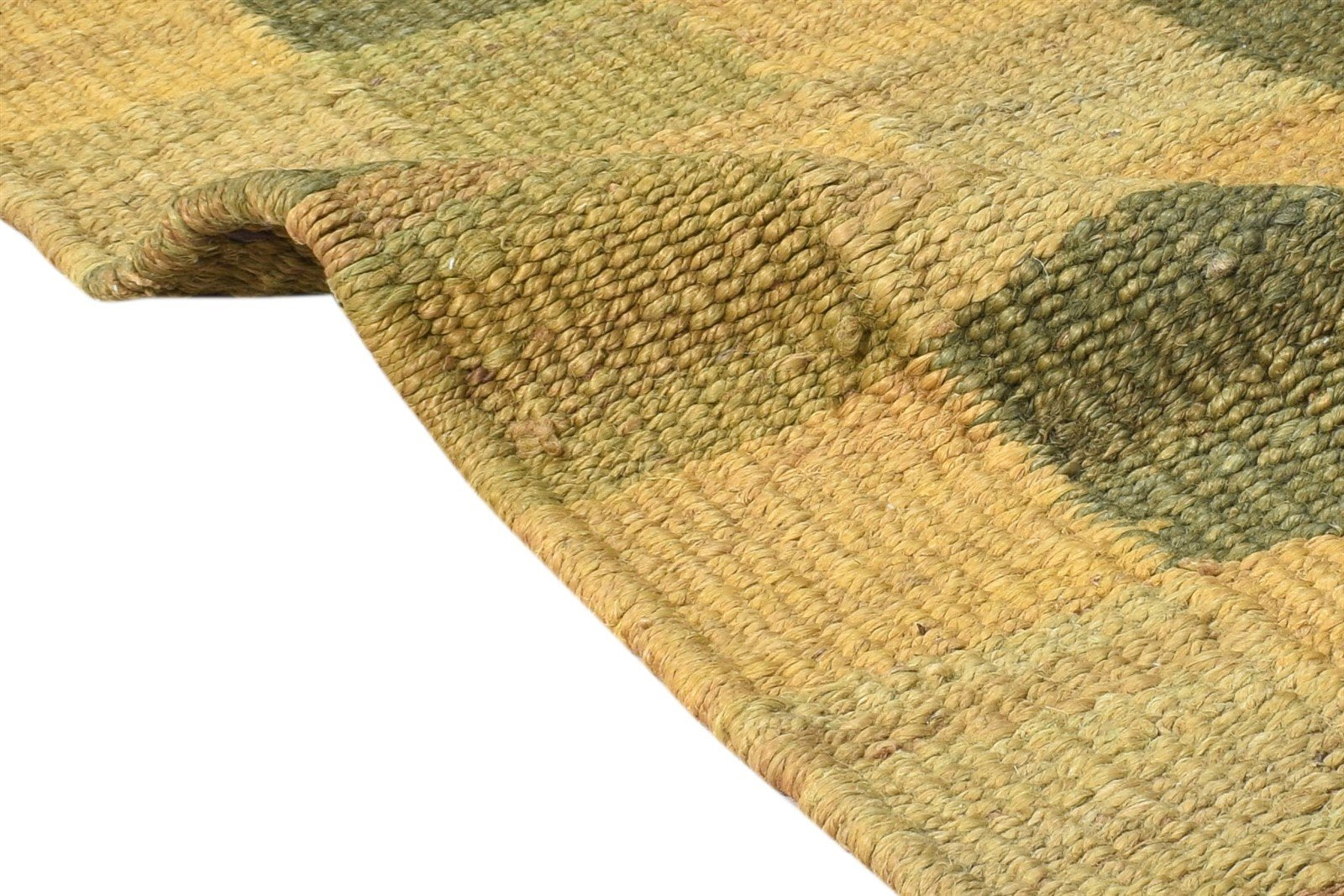 Hemp Green Rug 2' X 3' Modern Flatweave Scandinavian Geometric Small Carpet 7865141428373