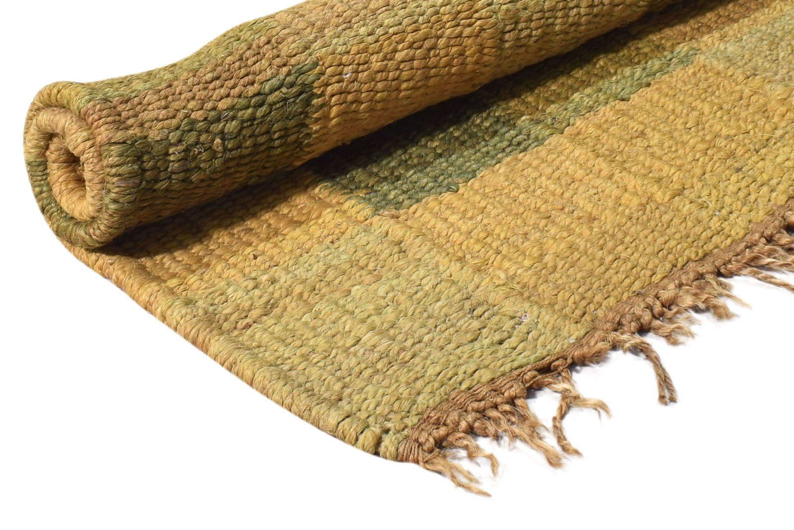 Hemp Green Rug 2' X 3' Modern Flatweave Scandinavian Geometric Small Carpet 7865141428373