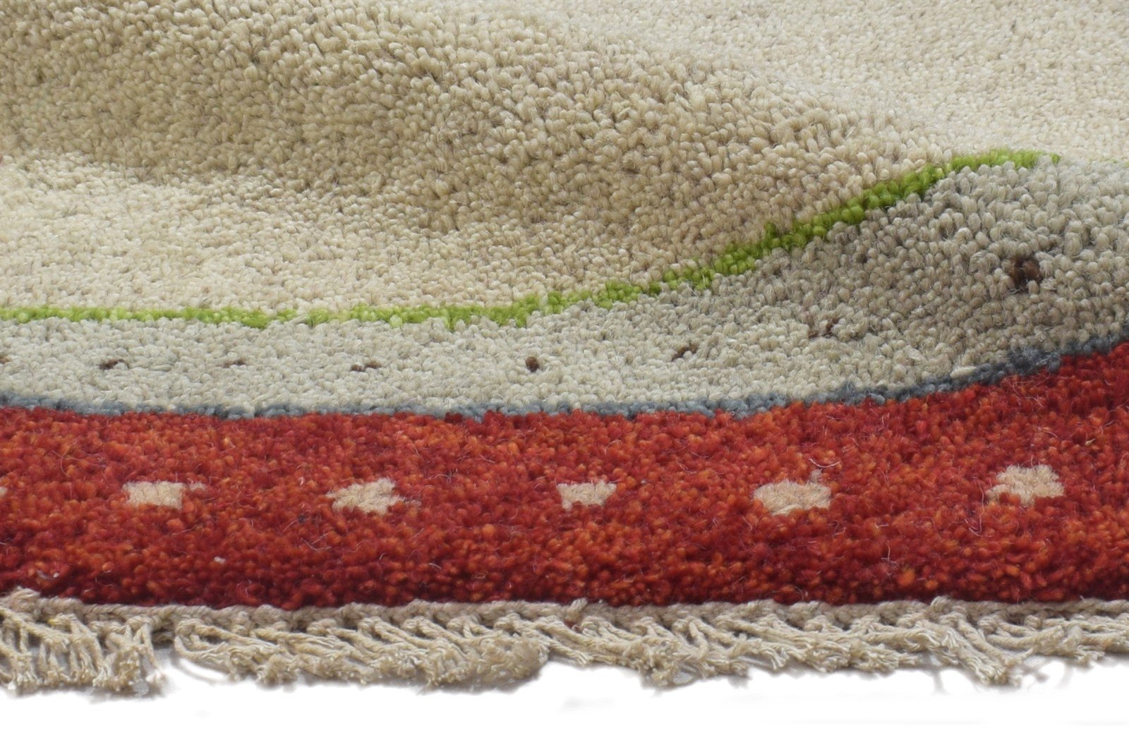 Hetti 100% Wool Sand Rug 1' X 2' Persian Hand Knotted Gabbeh Southwestern   7864215732373