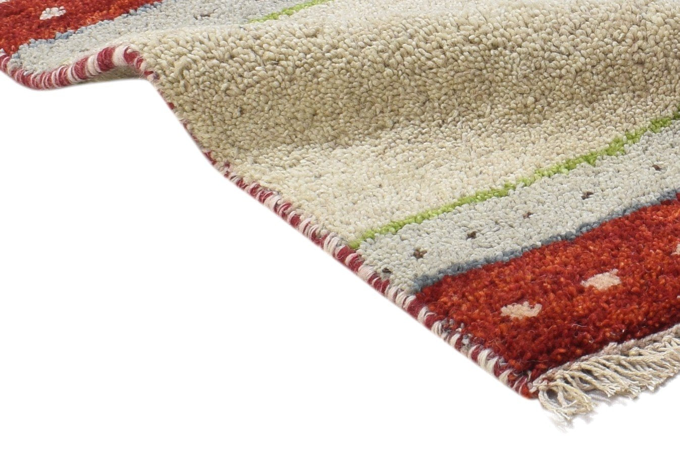 Hetti 100% Wool Sand Rug 1' X 2' Persian Hand Knotted Gabbeh Southwestern   7864215732373