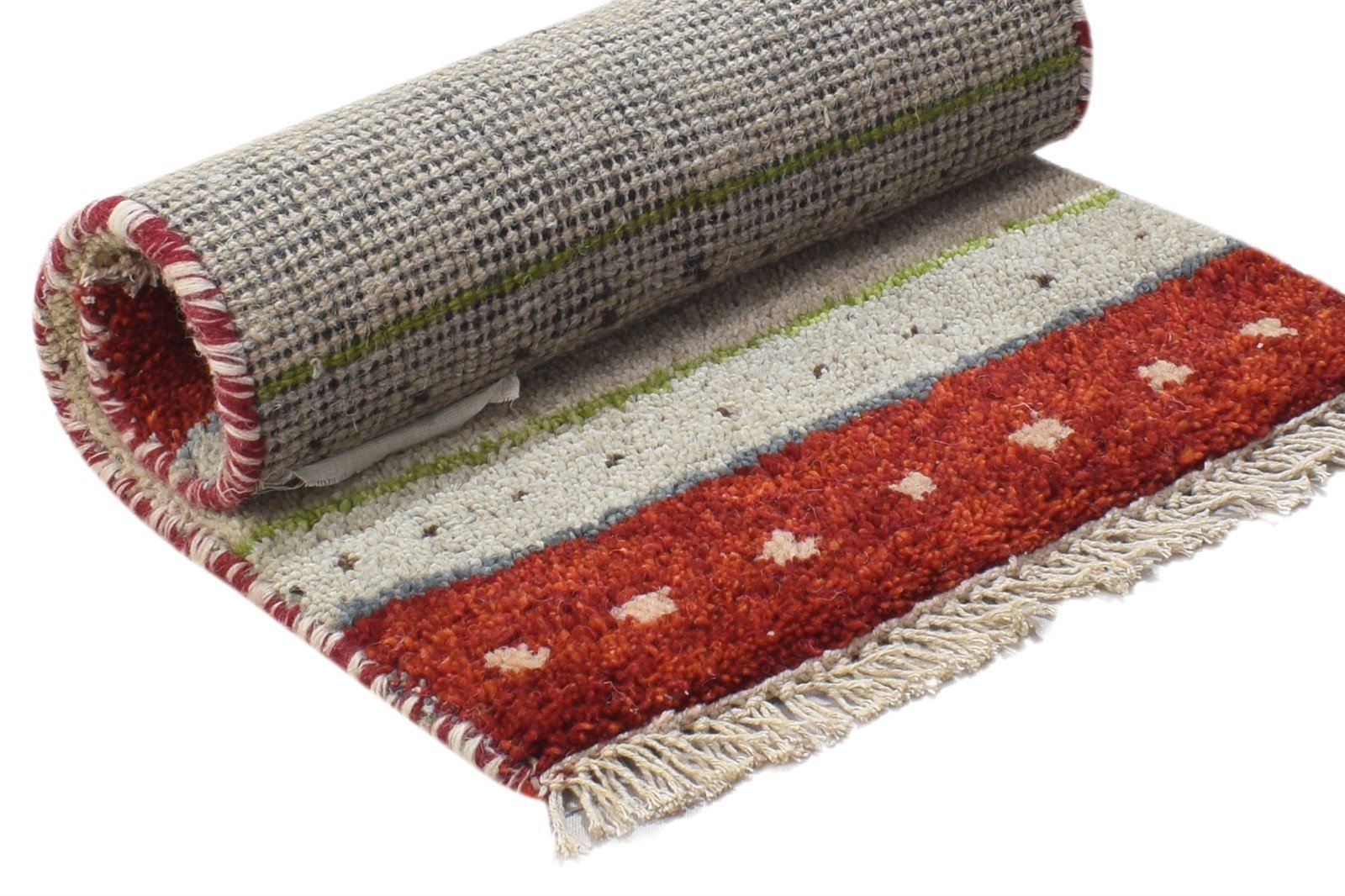 Hetti 100% Wool Sand Rug 1' X 2' Persian Hand Knotted Gabbeh Southwestern   7864215732373