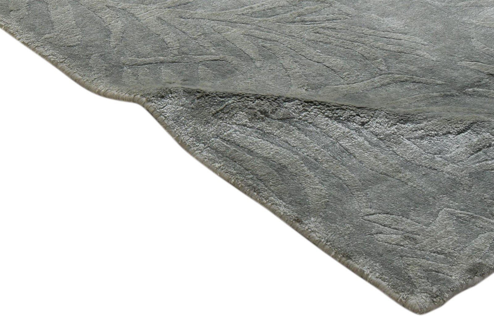 Ileane 2' X 3' Rug Silk Grey Modern Handloom French Floral 7860698284181