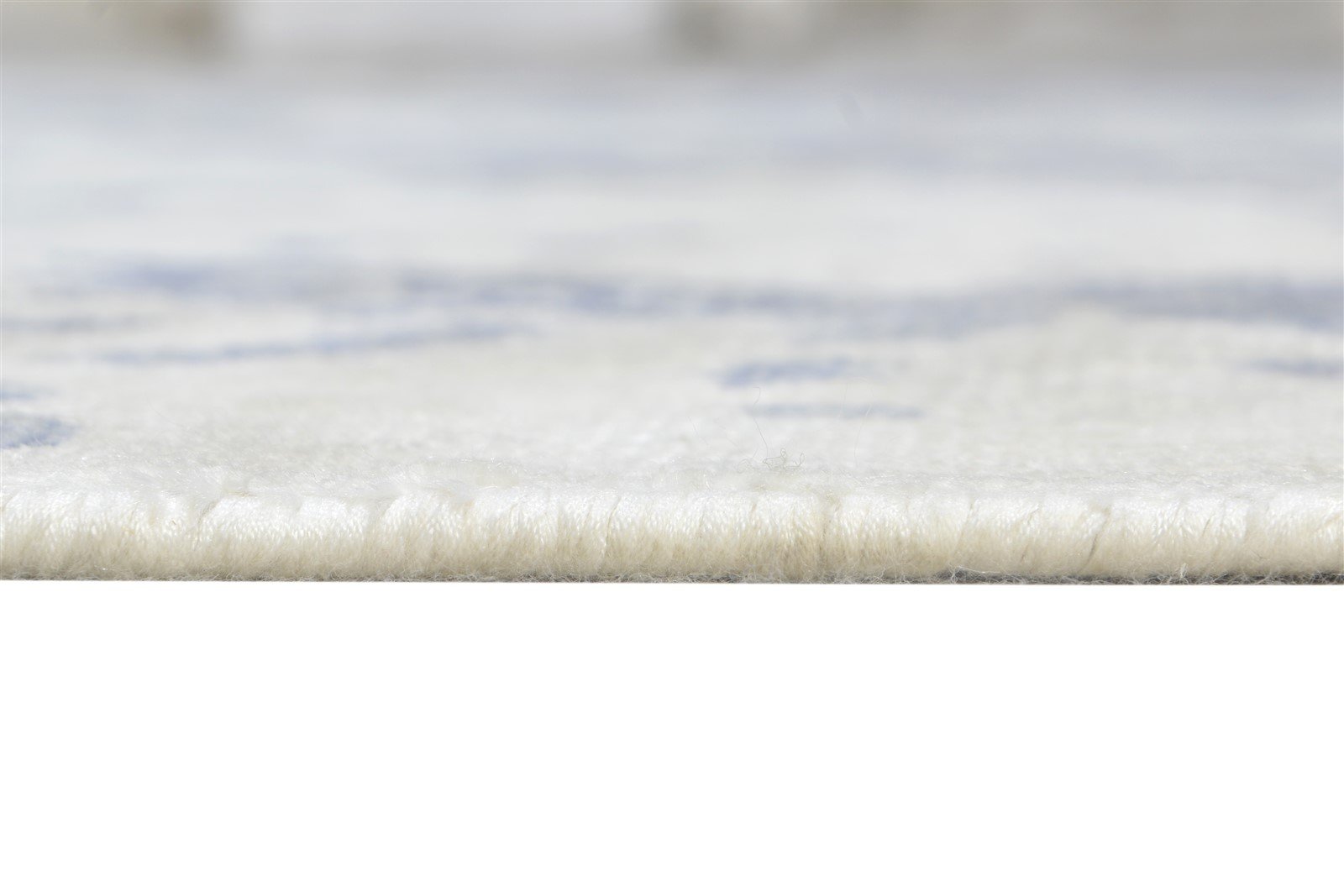 Ivory Rayon From Bamboo Rug 6X9 Modern Hand Knotted French Abstract Room Size 7864999018645
