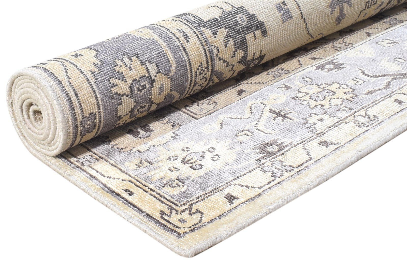 Ivory Silk Rug 6' X 8' Persian Hand Knotted Oushak Oriental Room Size Carpet 7864802476181