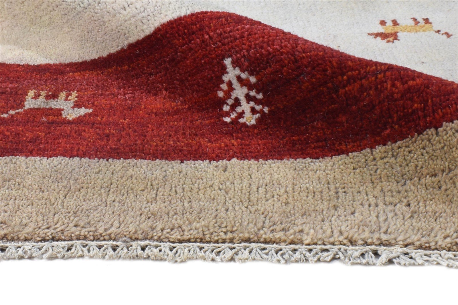 Ivory Wool Rug 2' X 3' Southwestern Hand Knotted American Tribal Small Carpet 7865061671061