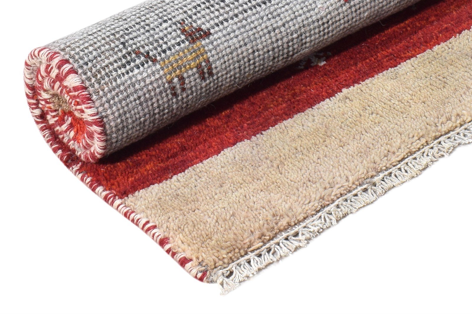 Ivory Wool Rug 2' X 3' Southwestern Hand Knotted American Tribal Small Carpet 7865061671061