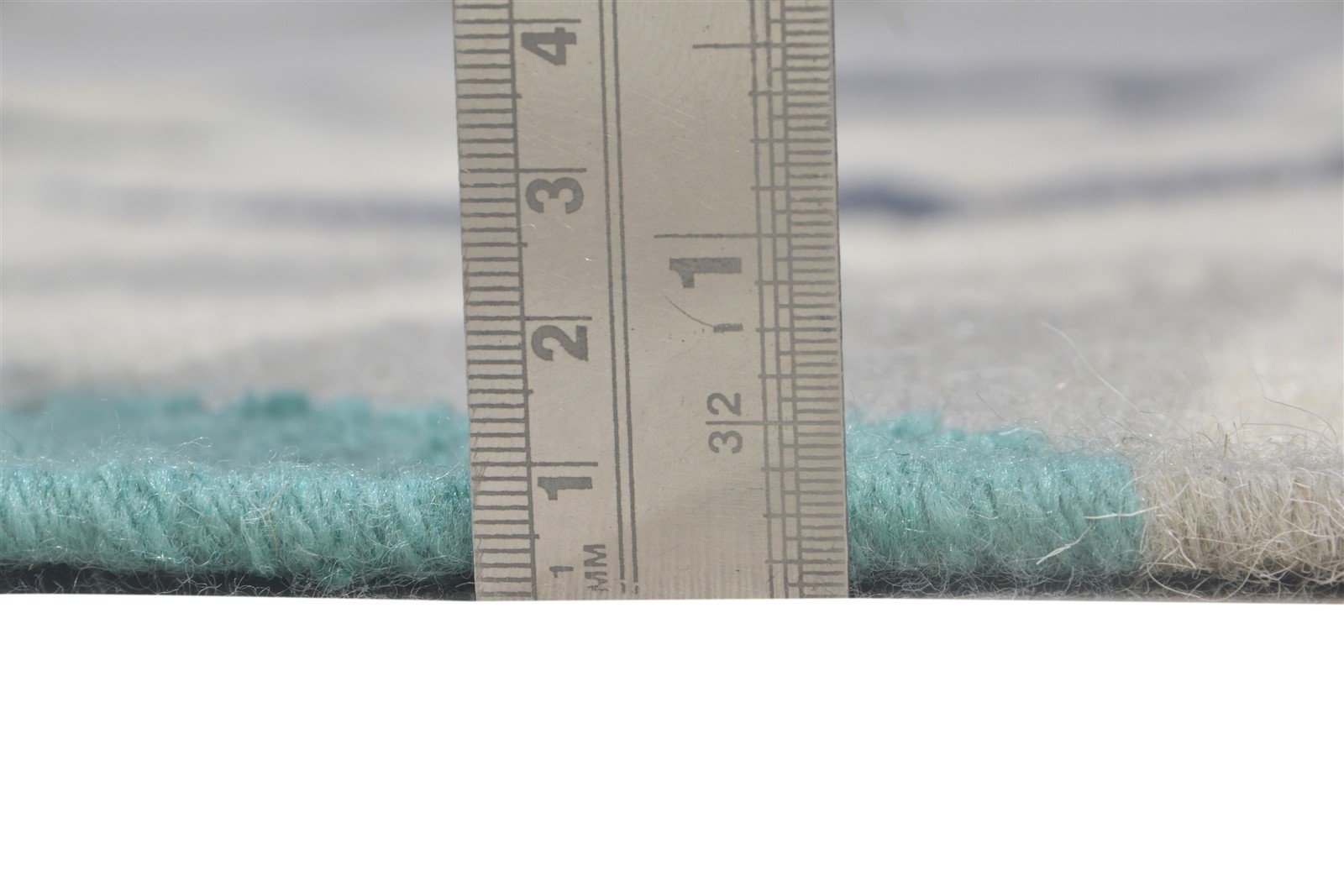 Ivory Wool Rug 3' X 5' Modern Dhurrie Scandinavian Triangles Small Carpet 7865121538197