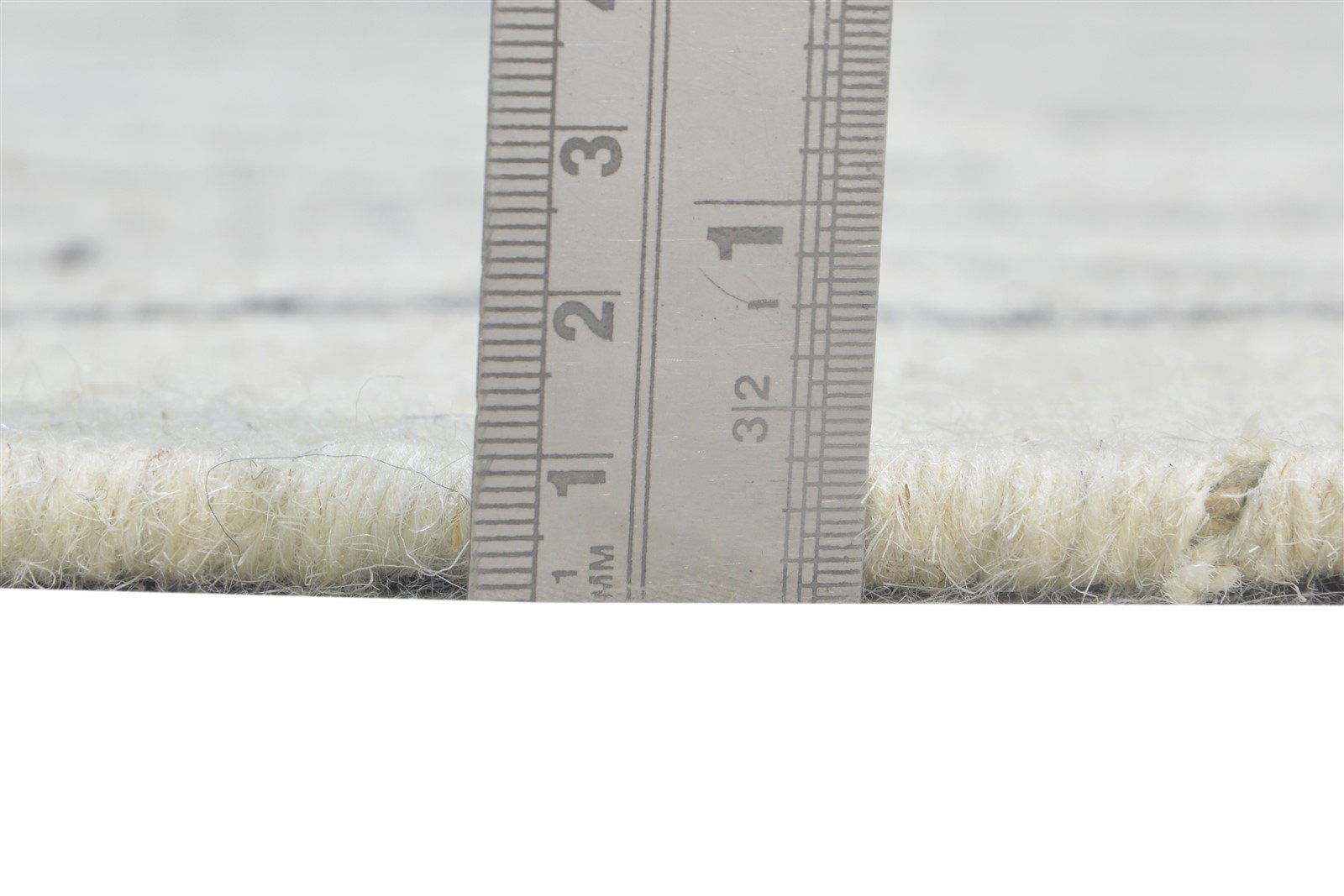 Ivory Wool Rug 4' X 5' Modern Dhurrie Scandinavian Abstract Room Size Carpet 7865139822741