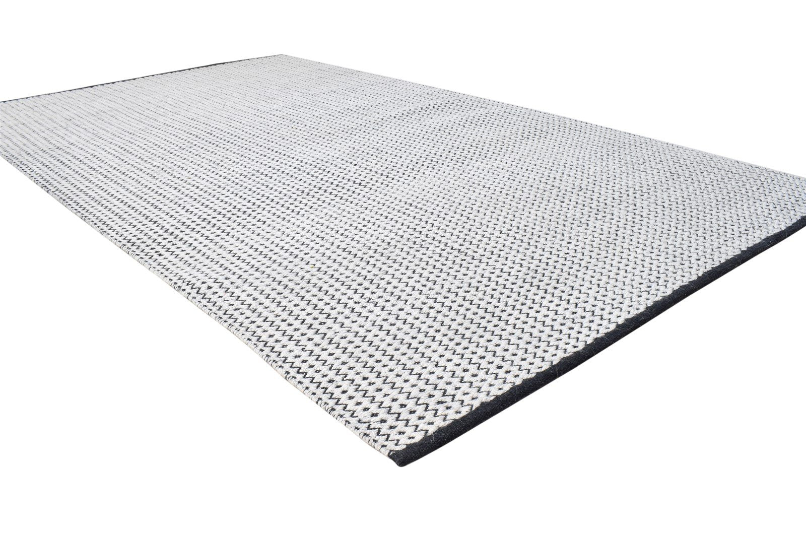 Ivory Wool Rug 5' X 8' Modern Dhurrie Scandinavian Nordic Room Size Carpet 7865041322133