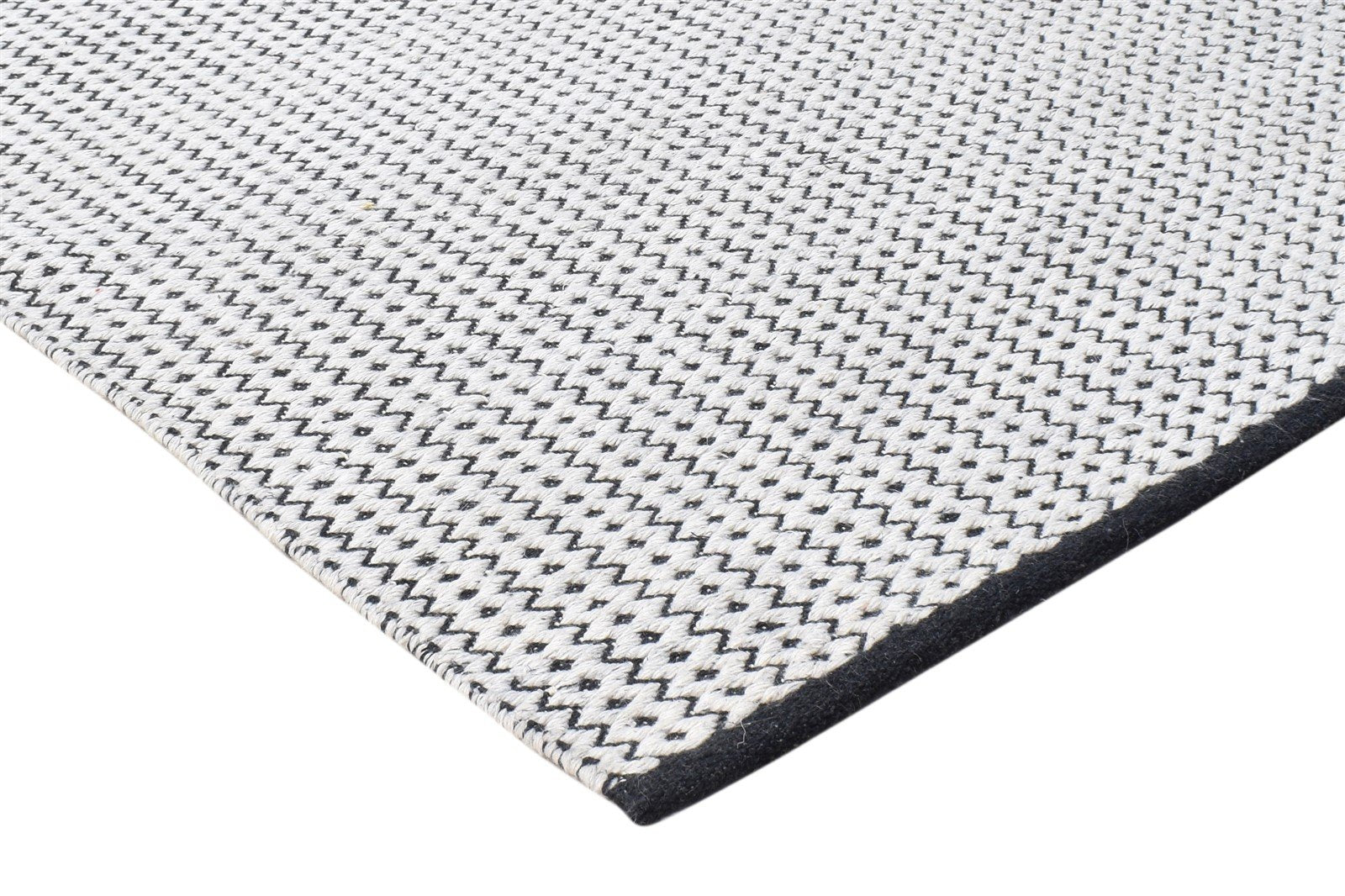 Ivory Wool Rug 5' X 8' Modern Dhurrie Scandinavian Nordic Room Size Carpet 7865041322133