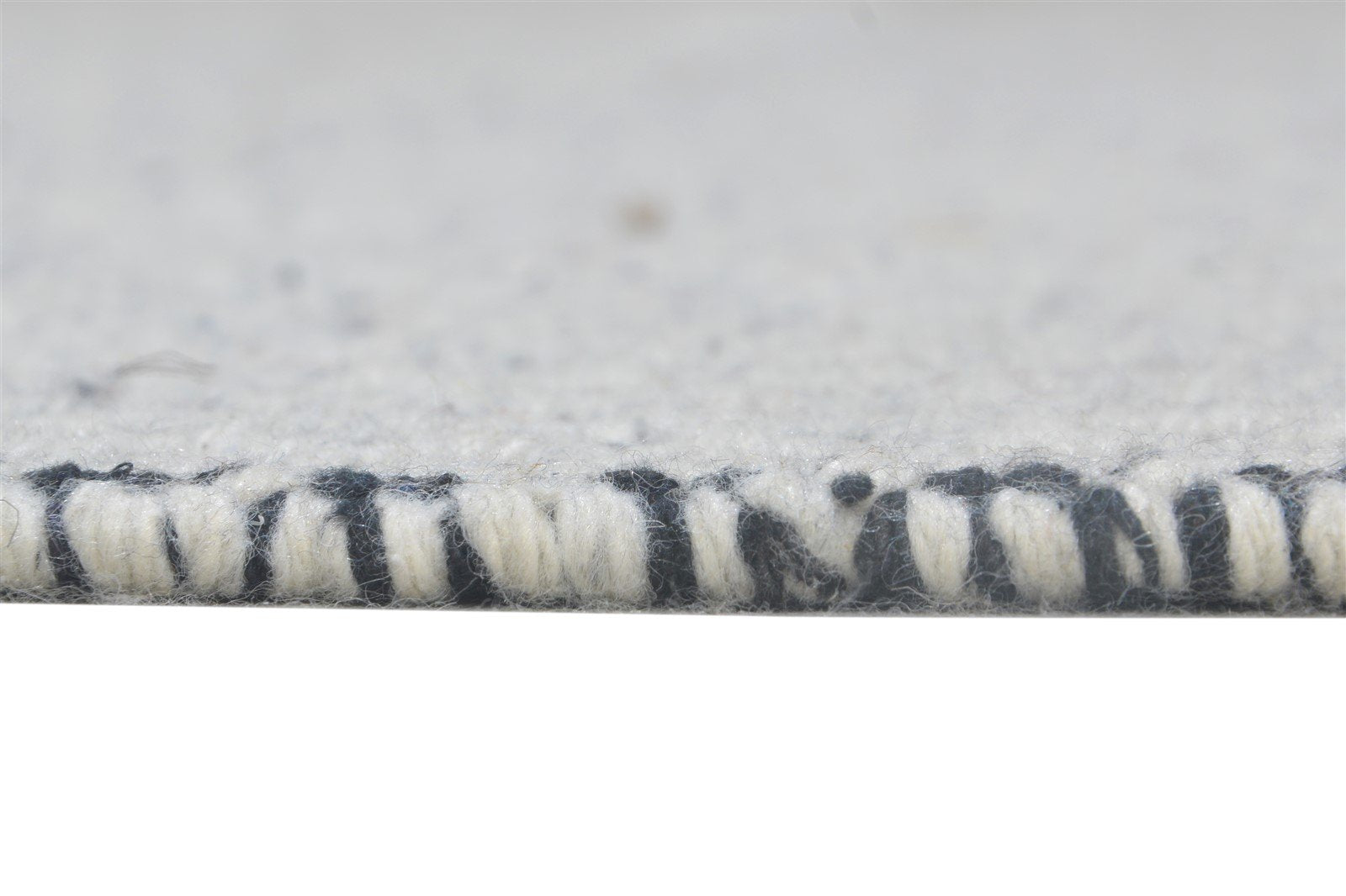 Ivory Wool Rug 5' X 8' Modern Dhurrie Scandinavian Nordic Room Size Carpet 7865041322133