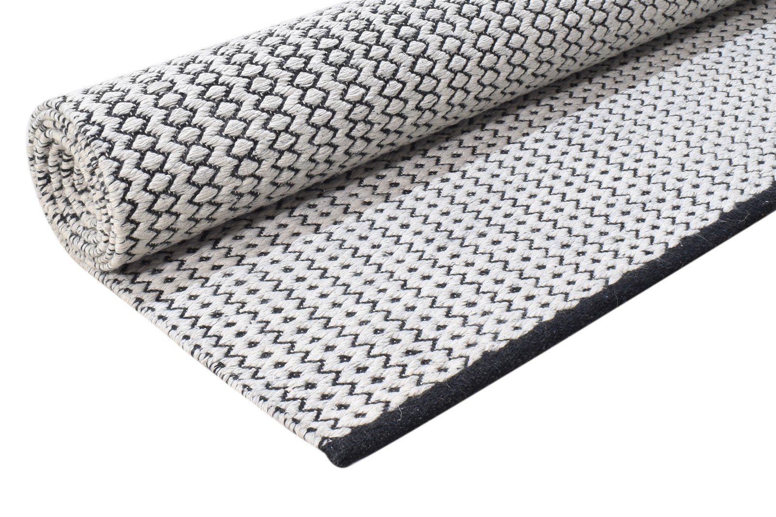 Ivory Wool Rug 5' X 8' Modern Dhurrie Scandinavian Nordic Room Size Carpet 7865041322133
