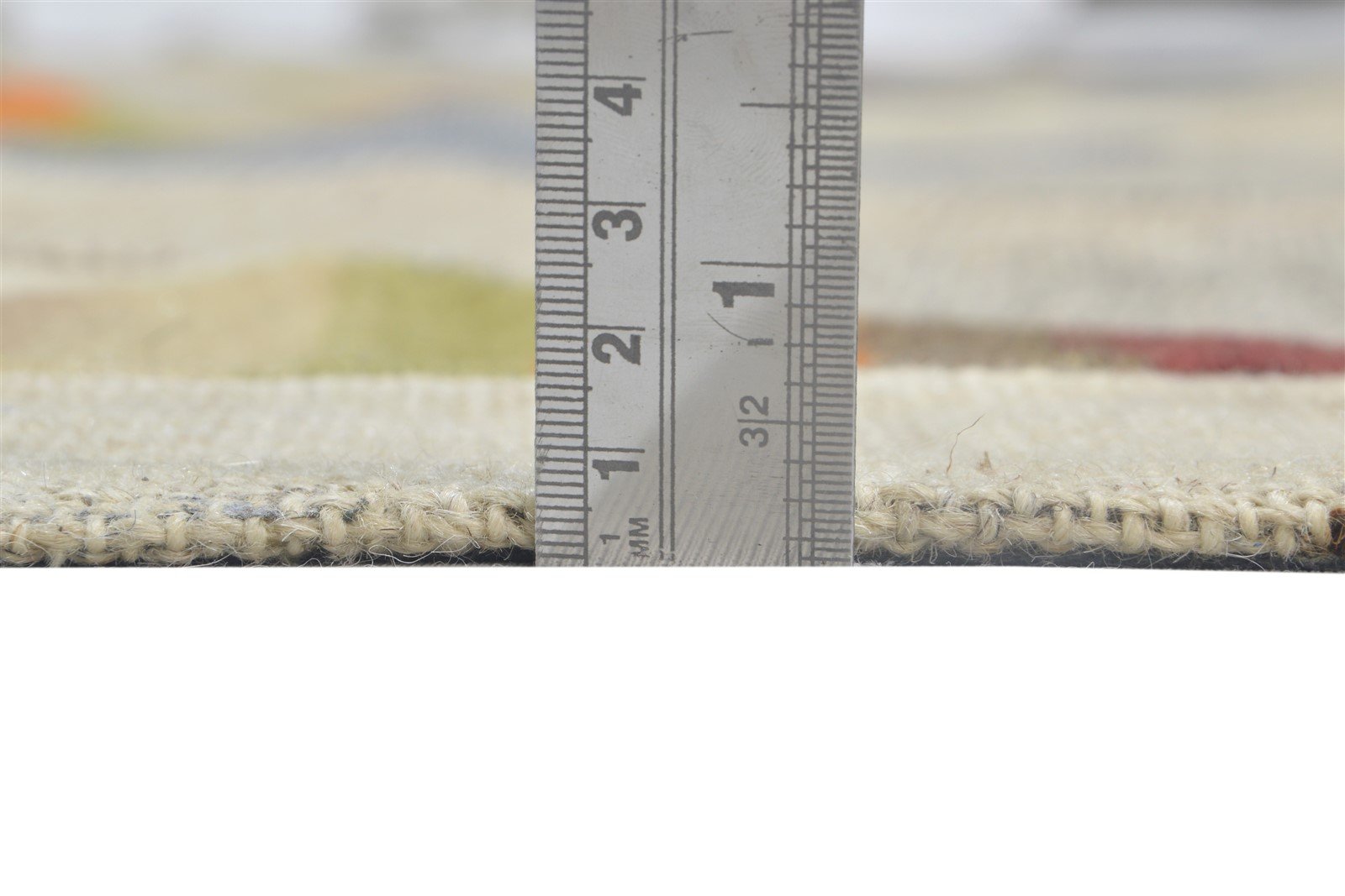 Ivory Wool Rug 8' X 10' Modern Hand Tufted Scandinavian Geometric Large Carpet 7864109465749
