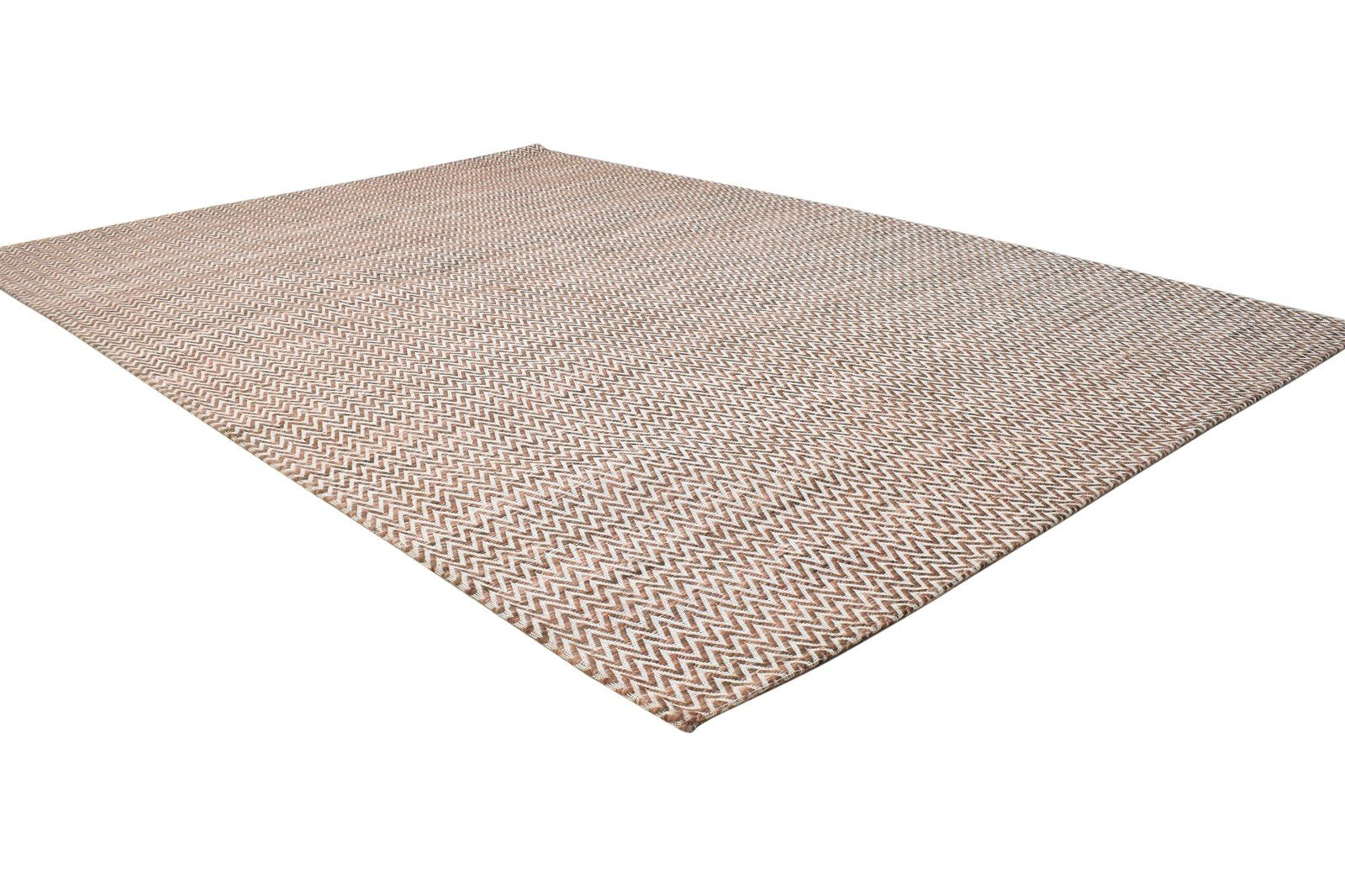 Jacquard Brown Rug 5X7 Modern Jacquard Loom Scandinavian Chevron Room Size 7864477941909