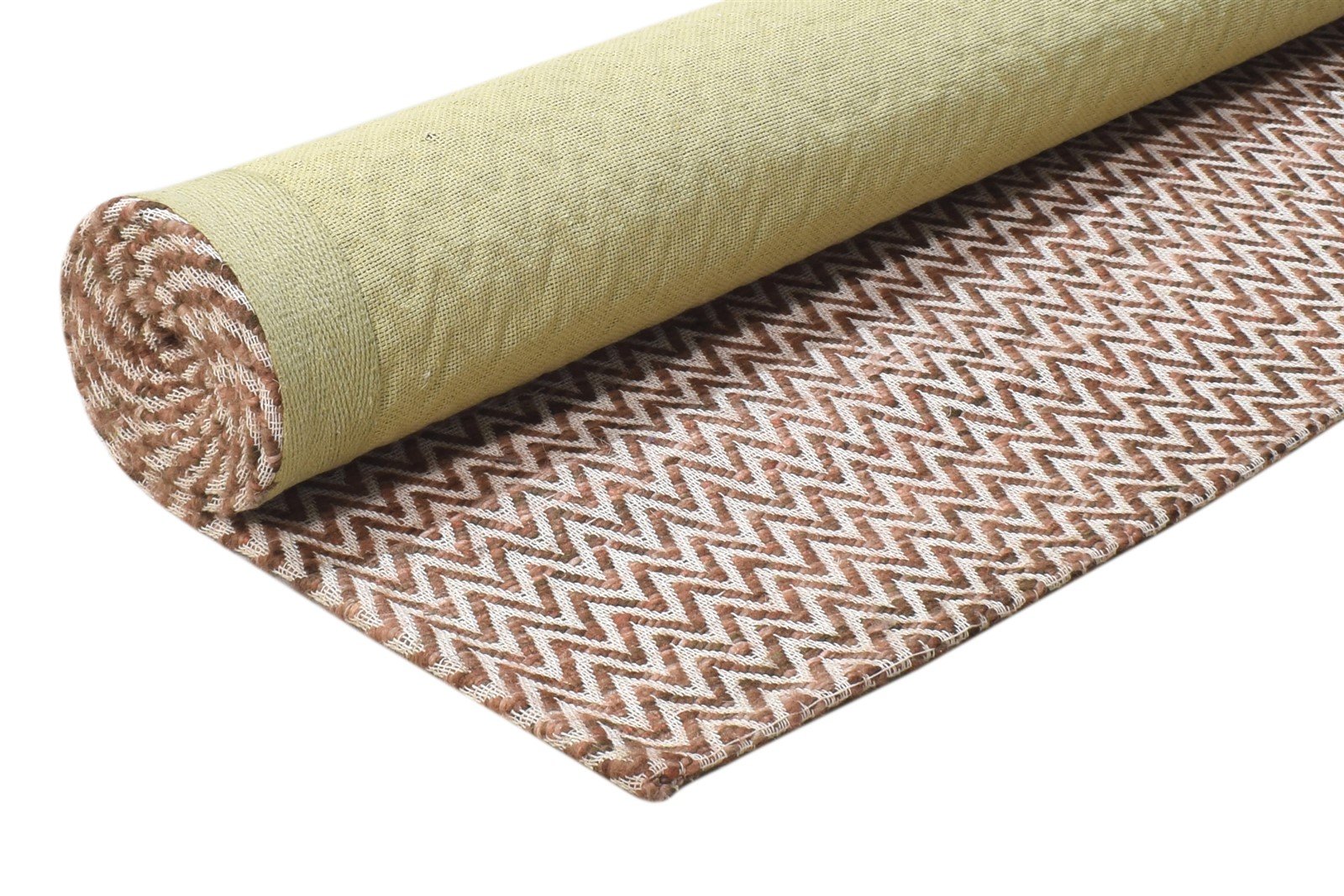 Jacquard Brown Rug 5X7 Modern Jacquard Loom Scandinavian Chevron Room Size 7864477941909