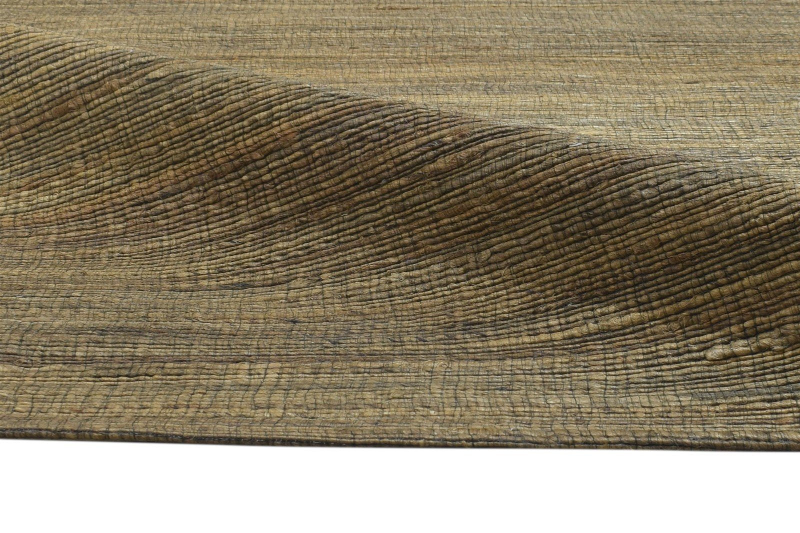 Jacquard Loom Brown Jute Rug 5' X 7' Modern Scandinavian Solid Room Size Carpet 7864479056021
