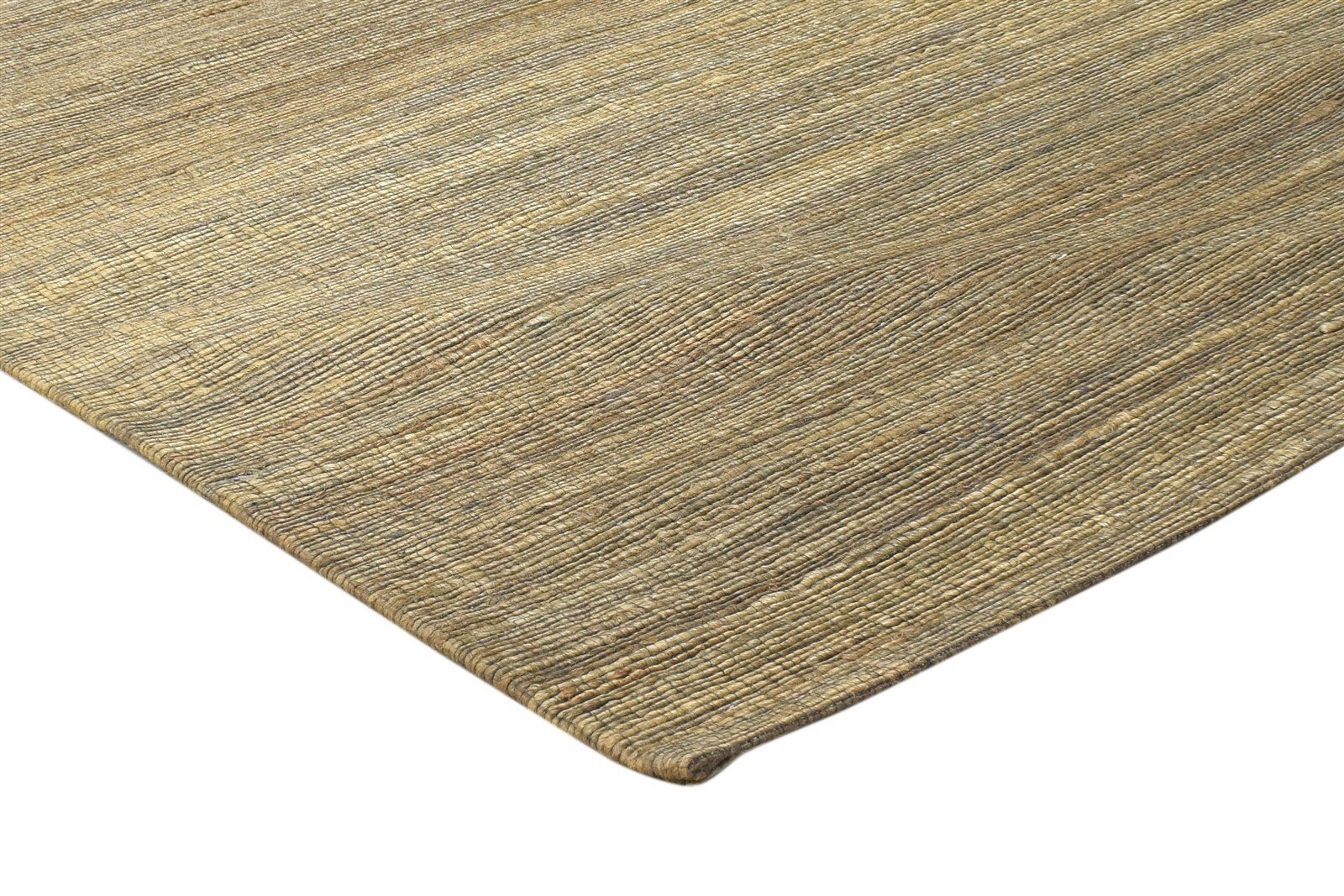 Jacquard Loom Brown Jute Rug 5' X 7' Modern Scandinavian Solid Room Size Carpet 7864479056021