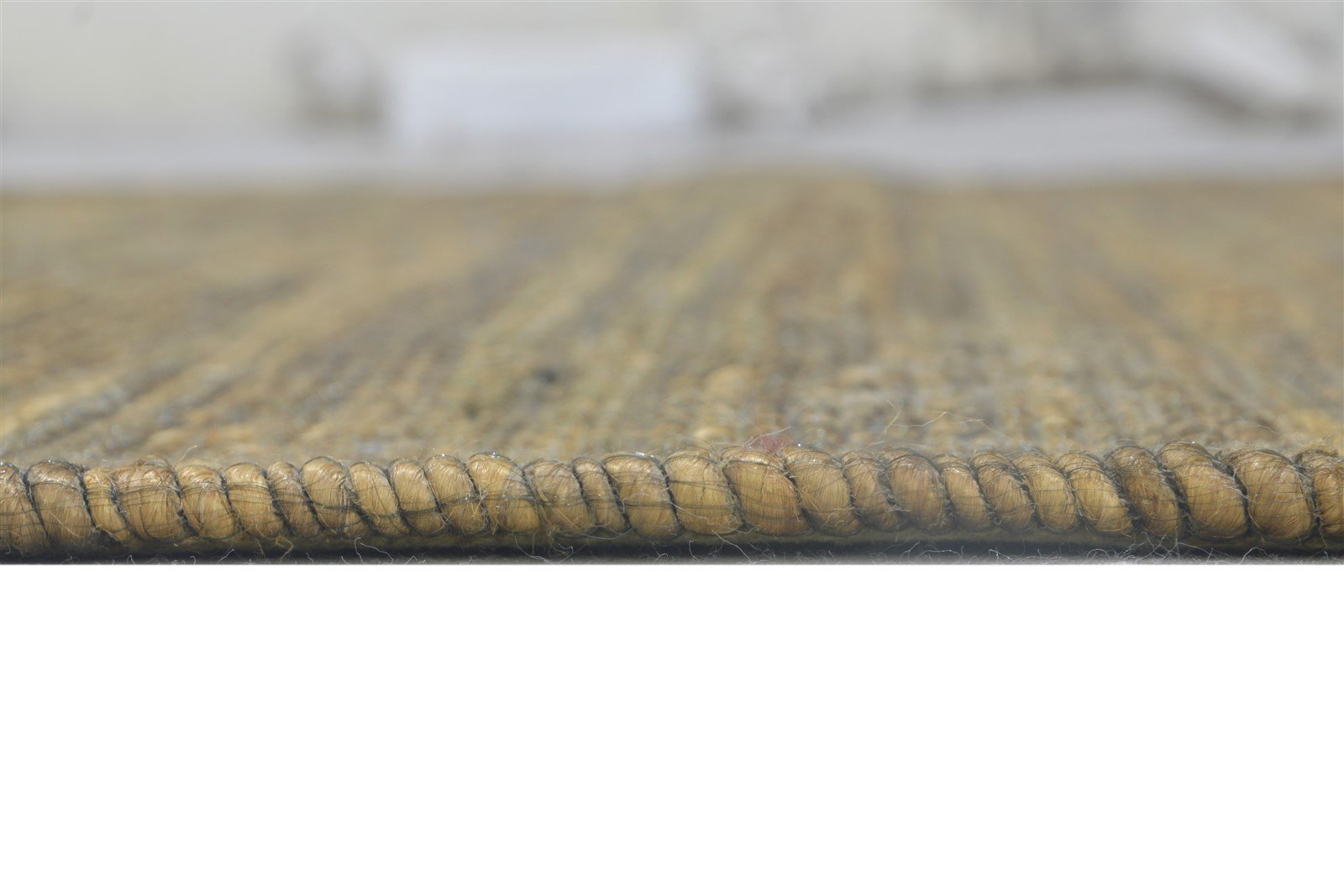 Jacquard Loom Brown Jute Rug 5' X 7' Modern Scandinavian Solid Room Size Carpet 7864479056021