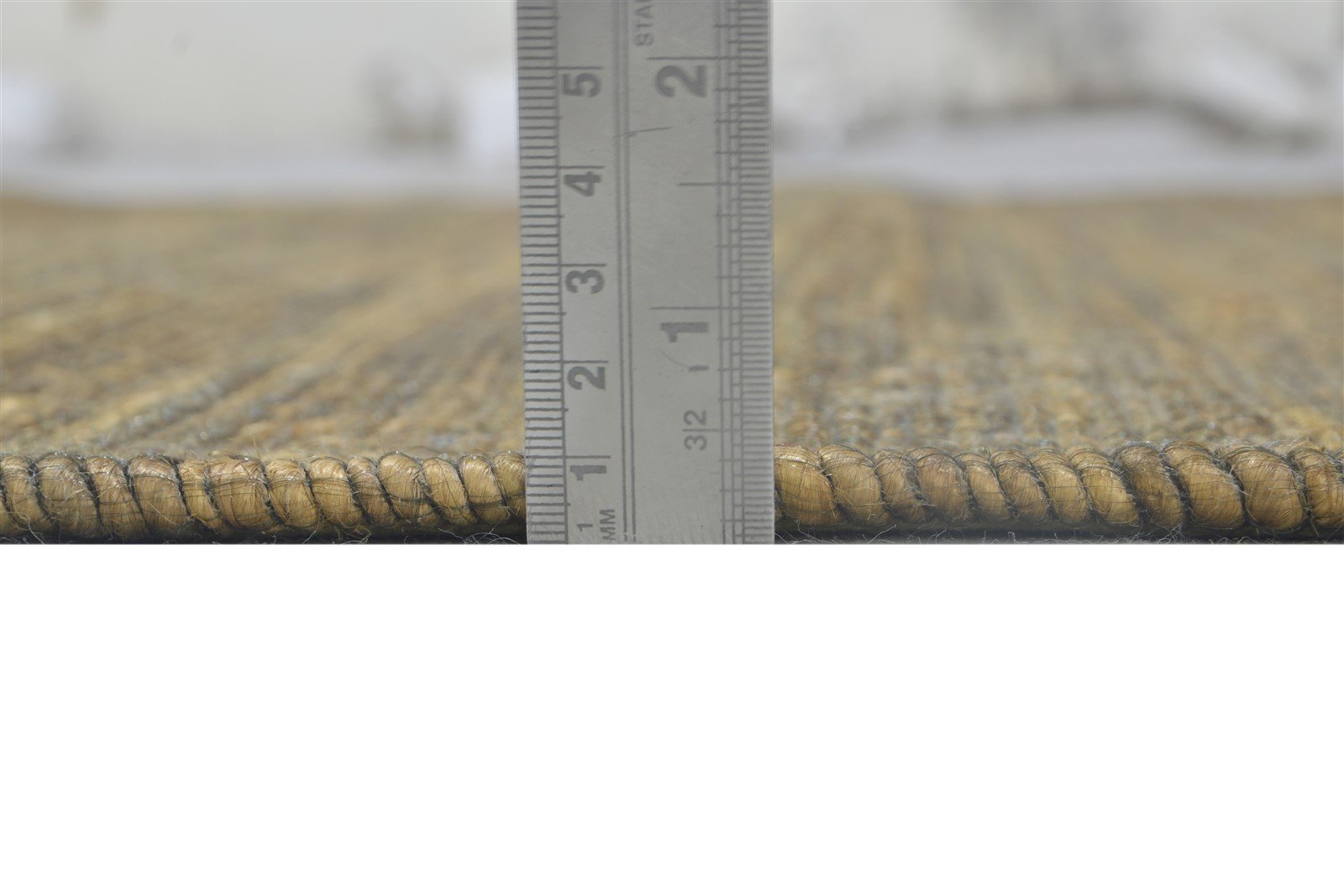 Jacquard Loom Brown Jute Rug 5' X 7' Modern Scandinavian Solid Room Size Carpet 7864479056021