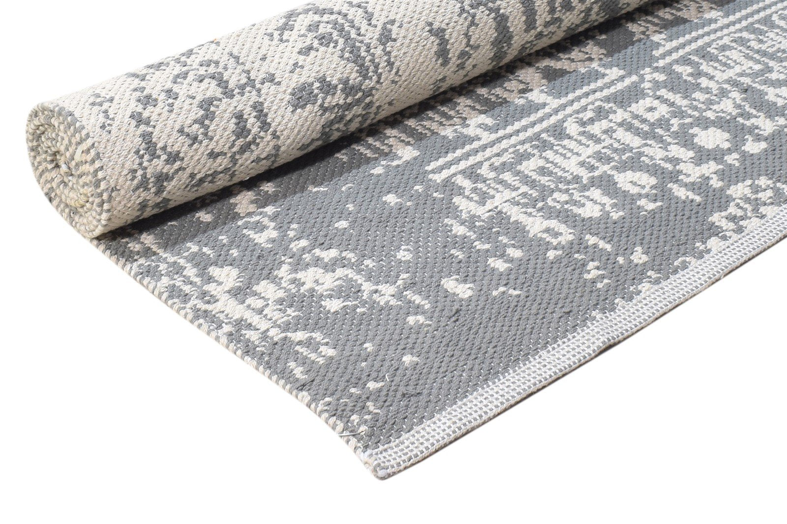 Jacquard Loom Dark Grey Pet Yarn Rug 5X8 Modern Oriental Abstract Room Size 7865074942101