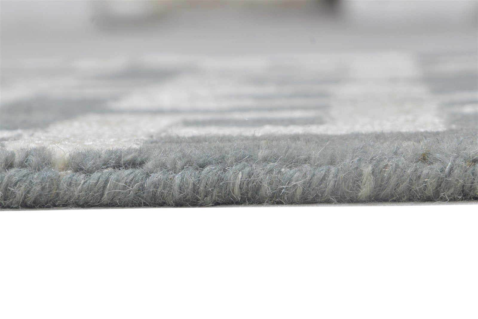 Jacquard Loom Dark Grey Silk Rug 2X3 Modern Scandinavian Geometric Small Carpet 7864181457045