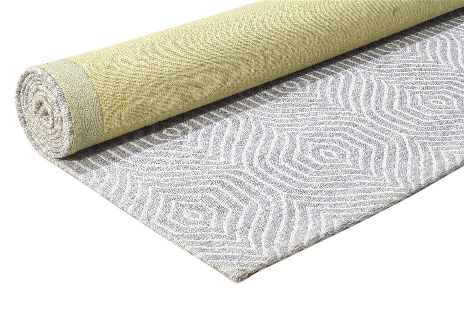 Jacquard Loom Dark Grey Silk Rug 5X8 Modern Scandinavian Honeycomb Room Size 7864459034773