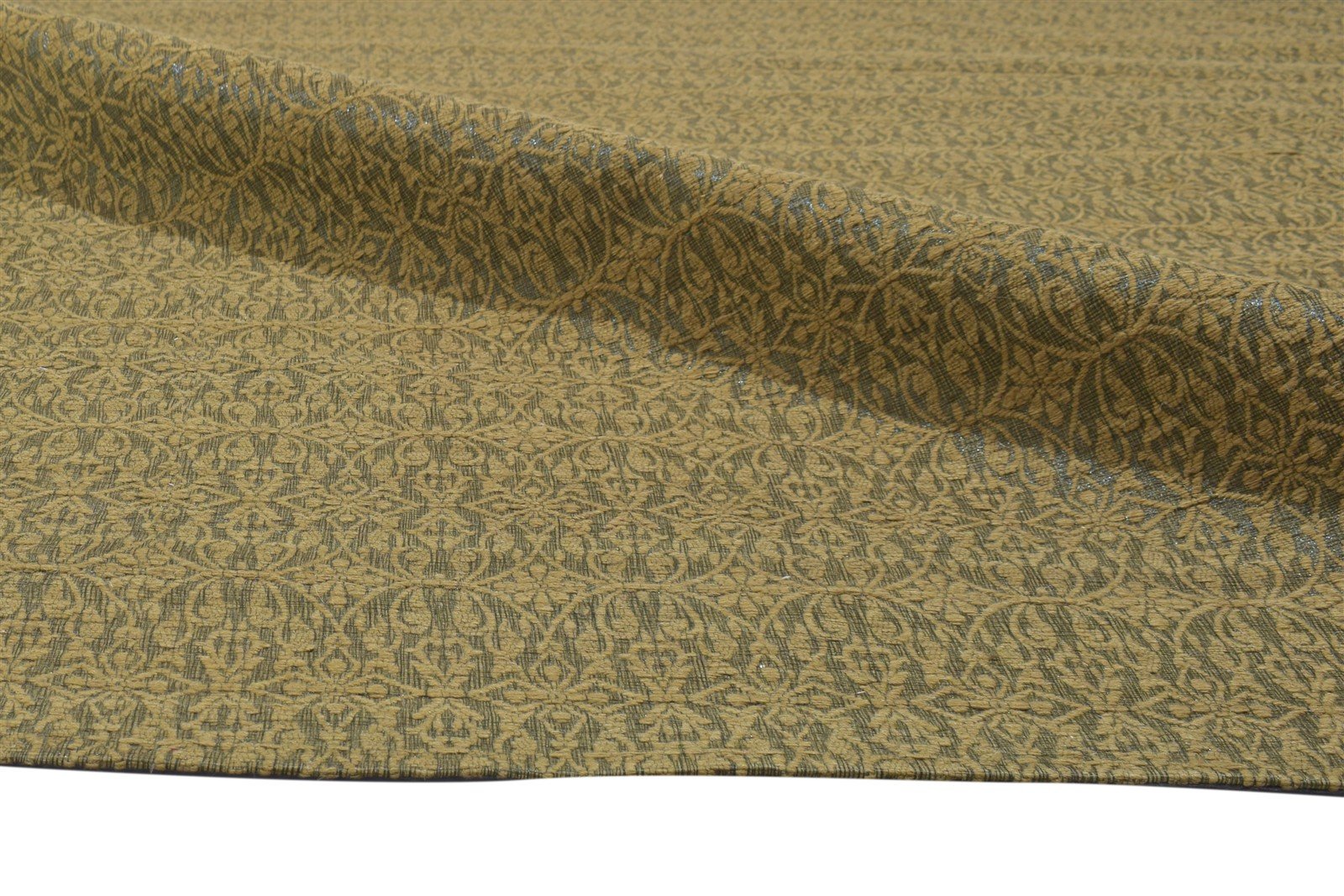 Jacquard Loom Gold Wool / Silk Rug 5X7 Modern French Trellis Room Size Carpet 7864177557653