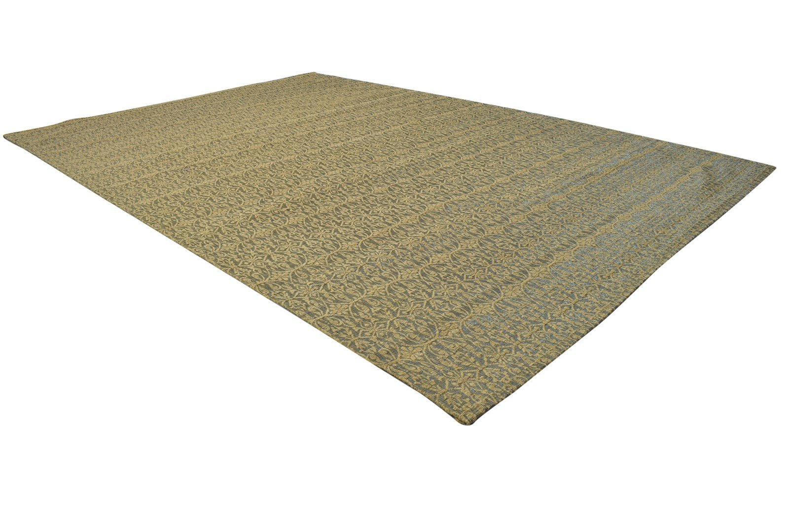 Jacquard Loom Gold Wool / Silk Rug 5X7 Modern French Trellis Room Size Carpet 7864177557653