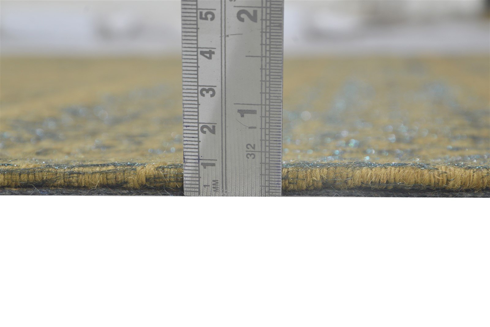 Jacquard Loom Gold Wool / Silk Rug 5X7 Modern French Trellis Room Size Carpet 7864177557653