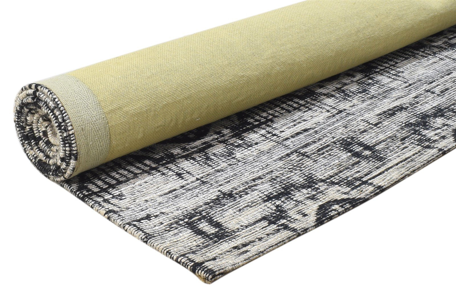 Jacquard Loom Grey Jute Rug 5X8 Modern Scandinavian Abstract Room Size Carpet 7864477188245