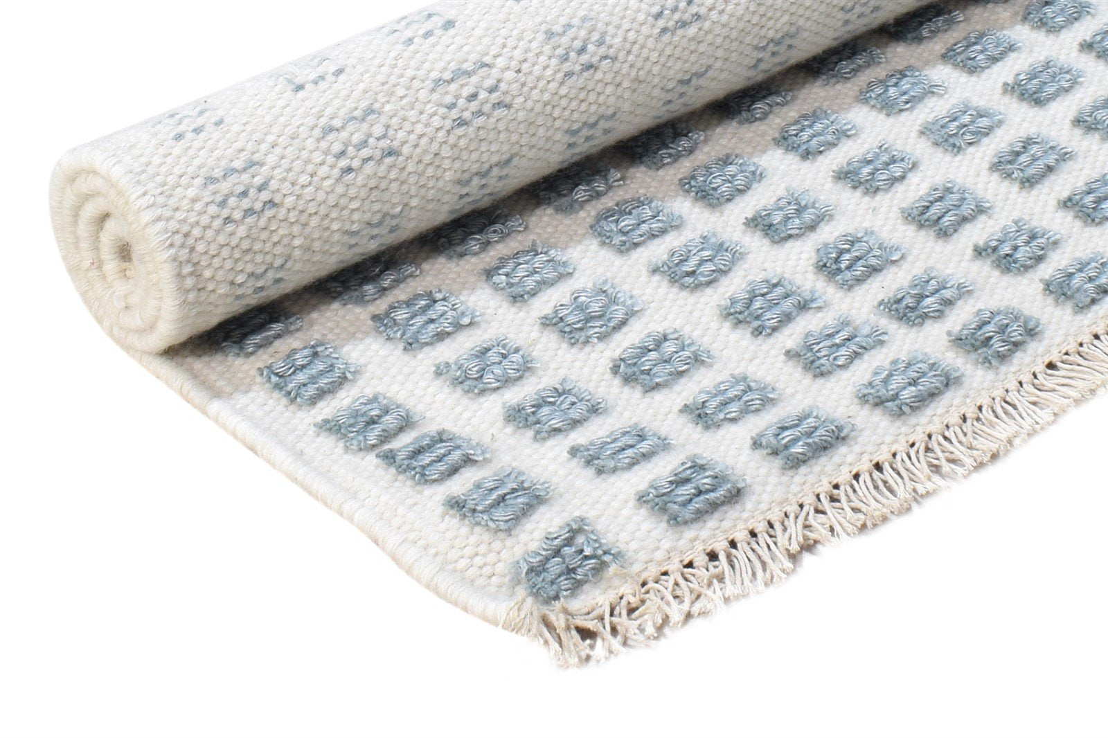 Jacquard Loom Grey New Zealand Wool Rug 2X3 Modern Scandinavian Abstract Small 7865105514645