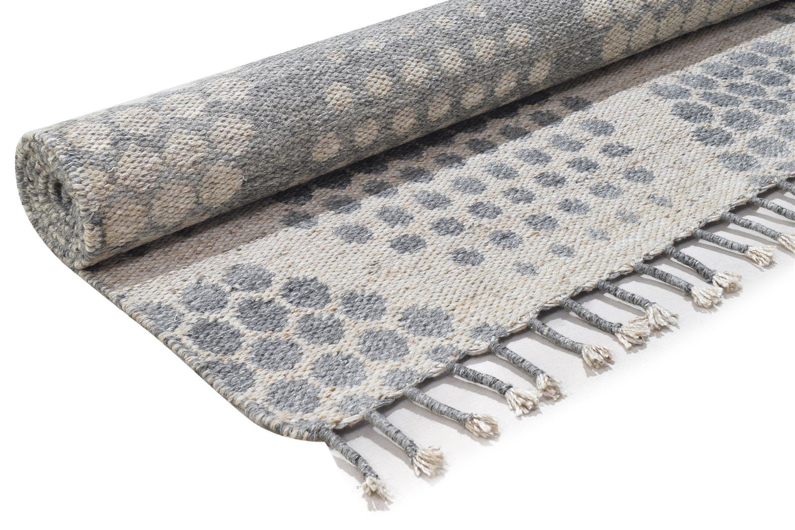 Jacquard Loom Grey Pet Yarn Rug 5X7 Modern Moroccan Geometric Room Size Carpet 7864164778133