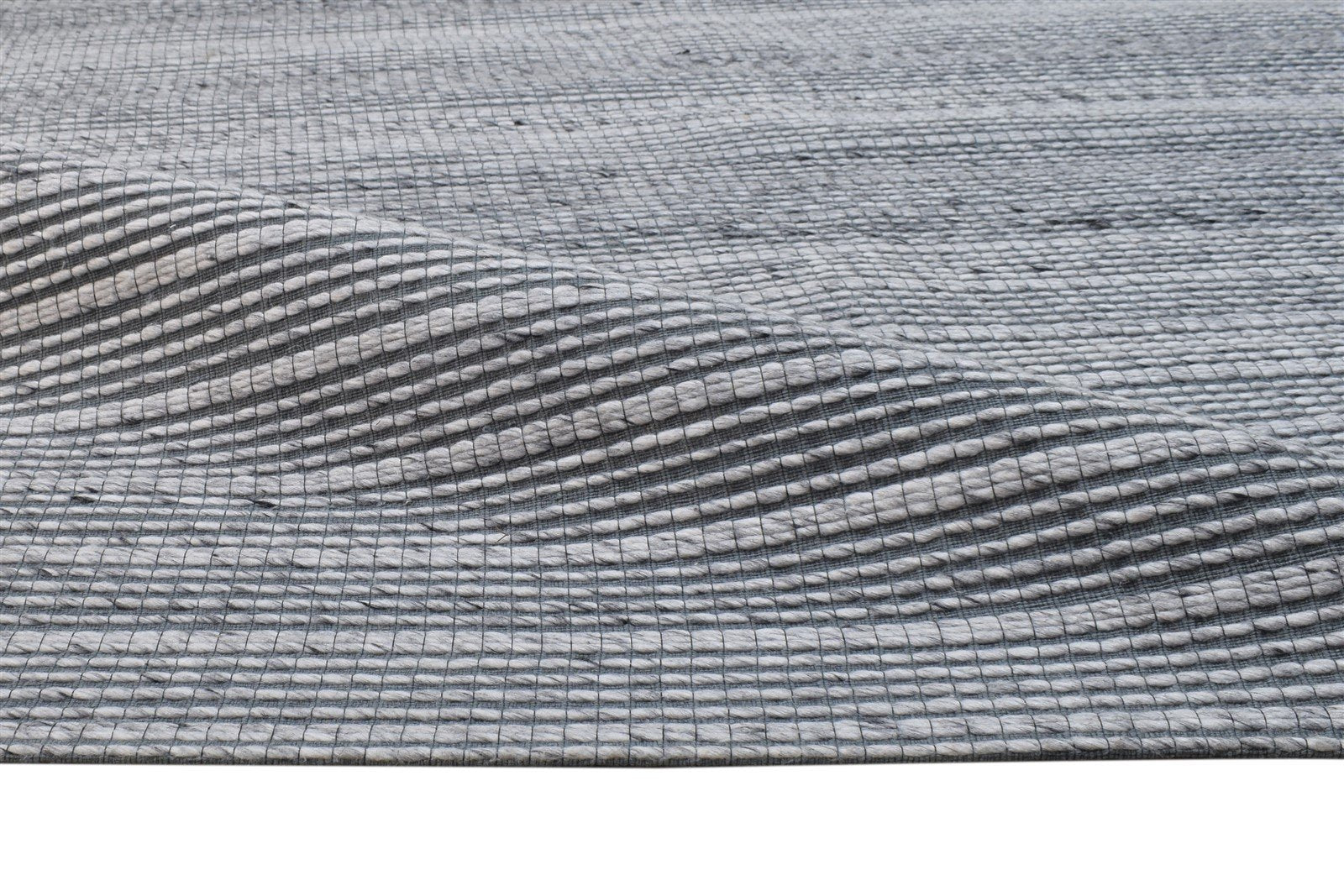 Jacquard Loom Grey Pet Yarn Rug 5X7 Modern Scandinavian Striped Room Size Carpet 7864163926165