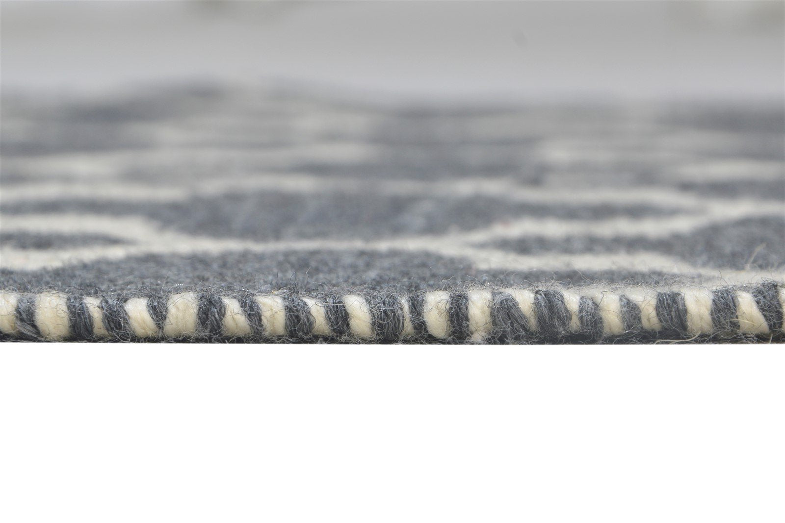 Jacquard Loom Grey Polypropylene Rug 2'6"x5 Modern Moroccan Trellis Small Carpet 7864985157781
